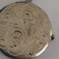 Antique 1900-s Heavy Locket Silver Pendant on 18 inch Chain Engraved JULIA.