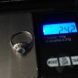 Antique Vintage Victorian Sterling Silver Aquamarine Ring UK Size M 1/2 US 6 1/2