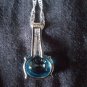 Vintage 1990-s Blue Topaz 925 Silver Pendant & 16 inch Silver Chain.