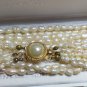 Antique Vintage 1950-s Huge Rice Pearl Necklace with Beautiful Clasp.