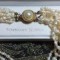 Antique Vintage 1950-s Huge Rice Pearl Necklace with Beautiful Clasp.
