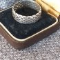 Antique Vintage 1940-s Celtic Sterling Silver Band Ring Size UK S, US 9