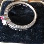 Vintage Celtic 1970 Ruby and Opal Sterling Silver Heart Ring Size UK R 1/2, US 9