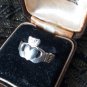 Antique Vintage 1930-s IRISH CLADDAGH Silver Ring Size UK O, US 7- Very Rare!