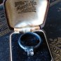 Antique Vintage 1800-s Solid Silver Zircon Very Old Ring UK size R, US 8 1/2