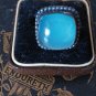 Antique Vintage Edwardian Moonstone 925 Silver Ring Size UK N, US 7