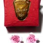 Vintage 1940-s Denton English Pink Fine Bone Earrings Clip on Hallmarked Boxed.