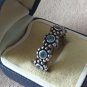 Antique Vintage Victorian 1890 Aquamarine Silver Ring UK O, US 7 1/2 - Gorgeous