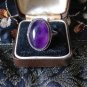 Antique Vintage Victorian Silver Amethyst Ring - UK Size O US 7 FULL Hallmarks!