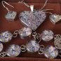 Antique Vintage 1940-s 800 Silver Flower Daisy Jewelry Set - 19.51g- Amazing!!!