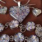 Antique Vintage 1940-s 800 Silver Flower Daisy Jewelry Set - 19.51g- Amazing!!!
