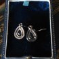 Antique Vintage Late Edwardian Little Smokey Quartz Drop Dangle Earrings - 4.31g