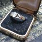 Antique Vintage 1920-sCeltic Sterling Silver Moonstone Ring UK Size N, US 6 3/4
