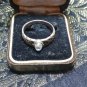 Antique Vintage 1920-sCeltic Sterling Silver Moonstone Ring UK Size N, US 6 3/4
