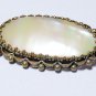 Antique Vintage Victorian Large Mother of Pearl Brooch - Very Rare and Beautiful