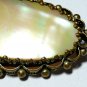 Antique Vintage Victorian Large Mother of Pearl Brooch - Very Rare and Beautiful