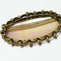 Antique Vintage Victorian Large Mother of Pearl Brooch - Very Rare and Beautiful