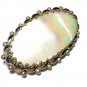 Antique Vintage Victorian Large Mother of Pearl Brooch - Very Rare and Beautiful