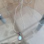 Vintage 1950-s 925 Sterling Silver Natural Opal Necklace - Beautiful!!!