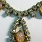 Antique Vintage 1930-s Vintage ART DECO Paste Diamond & Simulated Opal NECKLACE.