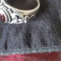 Antique Vintage 1930-s 925 Sterling Silver Ruby Ring Size UK Size P, US Size 7.5