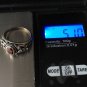 Antique Vintage 1930-s 925 Sterling Silver Ruby Ring Size UK Size P, US Size 7.5