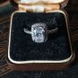 Vintage 1980-s Zircon Sterling Silver Ring Size UK N, US 6.5