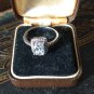 Vintage 1980-s Zircon Sterling Silver Ring Size UK N, US 6.5