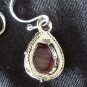 Antique Vintage 1930-s Small Garnet Sterling Silver Earrings - Beautiful.