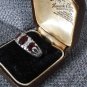 Antique Vintage 1920 Ruby Silver Ring Size UK L, US 5 3/4 Full Hallmarks ANCHOR.