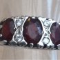 Antique Vintage 1920 Ruby Silver Ring Size UK L, US 5 3/4 Full Hallmarks ANCHOR.
