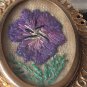 VINTAGE 1940-s Handmade Pretty Oval Goldtone Floral BROOCH - Rare and Beautiful!