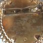 VINTAGE 1940-s Handmade Pretty Oval Goldtone Floral BROOCH - Rare and Beautiful!