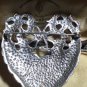 VINTAGE Extremely Large Scottish Pewter Cini Gemini Zodiac Cherubs Brooch.