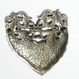 VINTAGE Extremely Large Scottish Pewter Cini Gemini Zodiac Cherubs Brooch.