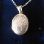 Antique Vintage 1920-s Sterling Silver 925 Locket Pendant on Chain - Hallmarked.