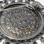 VINTAGE Signed Next Heraldic Large Silver Coin & Chain Framed Statement BROOCH