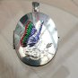 Vintage 1960-s 925 Large Silver Butterfly Locket Pendant Necklace with Chain .