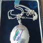 Vintage 1960-s 925 Large Silver Butterfly Locket Pendant Necklace with Chain .