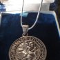 Vintage 1950-s Sterling Silver St Christopher Pendant on 20 Inch Chain 11.0 gram