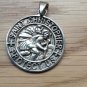 Vintage 1950-s Sterling Silver St Christopher Pendant on 20 Inch Chain 11.0 gram
