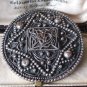 VINTAGE 1900-s Extremely Large Pewter Scottish Kilt Solid Ornate Decor Brooch