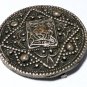 VINTAGE 1900-s Extremely Large Pewter Scottish Kilt Solid Ornate Decor Brooch