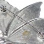 VINTAGE 1990-s Large Pressed Metal & Brown/Beige Enamel Butterfly/Moth BROOCH