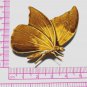 VINTAGE 1990-s Large Pressed Metal & Brown/Beige Enamel Butterfly/Moth BROOCH