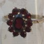 Antique Vintage Victorian 1890-s Ruby Silver Ring Size UK O, US 7 Hallmarked.