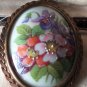 Vintage Genuine LIMOGES Hand Carved and Hand Painted Pendant - Very Old.