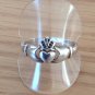 Antique Vintage Edwardian 925 Sterling Silver CLADDAGH Ring UK Size Y, US 12