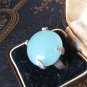 Antique Vintage Edwardian Very Heavy Moonstone 925 Silver Ring Size UK N, US 7