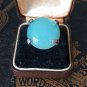 Antique Vintage Edwardian Very Heavy Moonstone 925 Silver Ring Size UK N, US 7